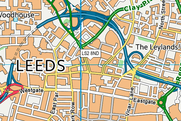 LS2 8ND map - OS VectorMap District (Ordnance Survey)