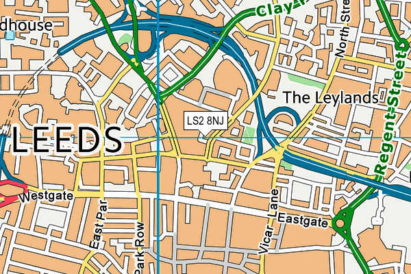 LS2 8NJ map - OS VectorMap District (Ordnance Survey)