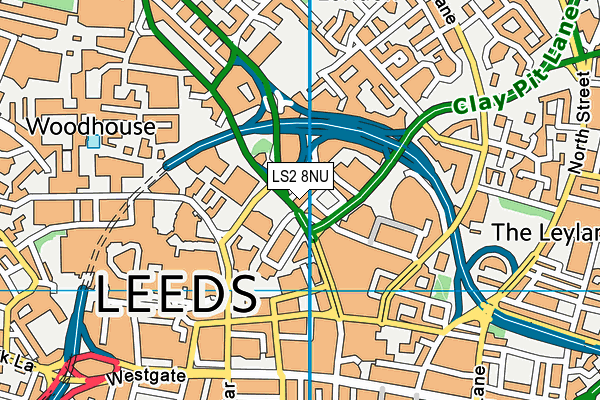 LS2 8NU map - OS VectorMap District (Ordnance Survey)