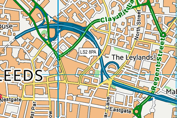 LS2 8PA map - OS VectorMap District (Ordnance Survey)