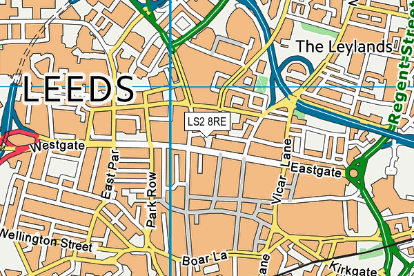 LS2 8RE map - OS VectorMap District (Ordnance Survey)