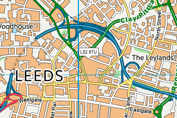 LS2 8TU map - OS VectorMap District (Ordnance Survey)