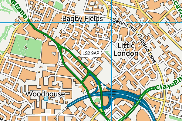 LS2 9AP map - OS VectorMap District (Ordnance Survey)