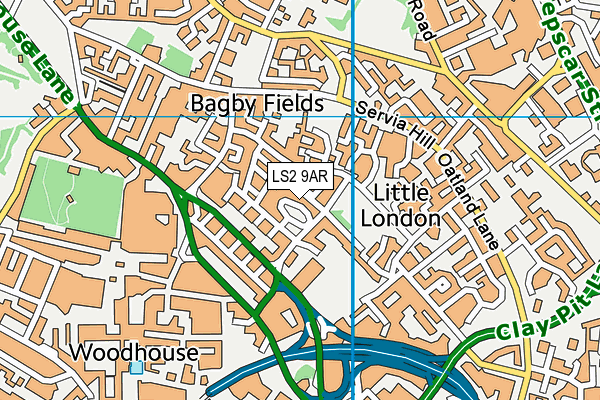 LS2 9AR map - OS VectorMap District (Ordnance Survey)