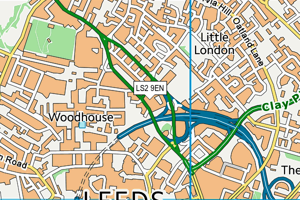 LS2 9EN map - OS VectorMap District (Ordnance Survey)