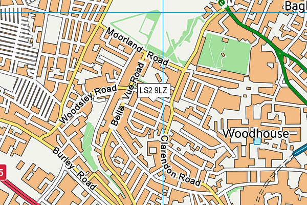 University Of Leeds (The Gryphon Sports Centre) map (LS2 9LZ) - OS VectorMap District (Ordnance Survey)