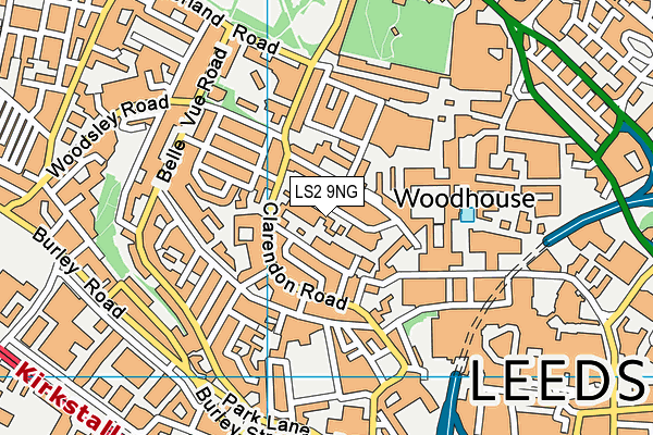 LS2 9NG map - OS VectorMap District (Ordnance Survey)