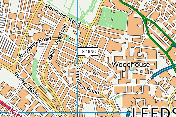LS2 9NQ map - OS VectorMap District (Ordnance Survey)