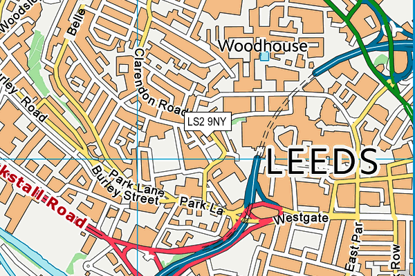 LS2 9NY map - OS VectorMap District (Ordnance Survey)