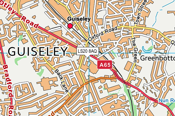 LS20 8AQ map - OS VectorMap District (Ordnance Survey)