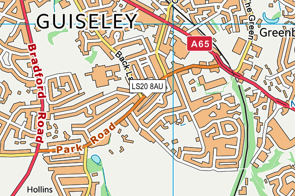 LS20 8AU map - OS VectorMap District (Ordnance Survey)