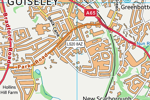 LS20 8AZ map - OS VectorMap District (Ordnance Survey)