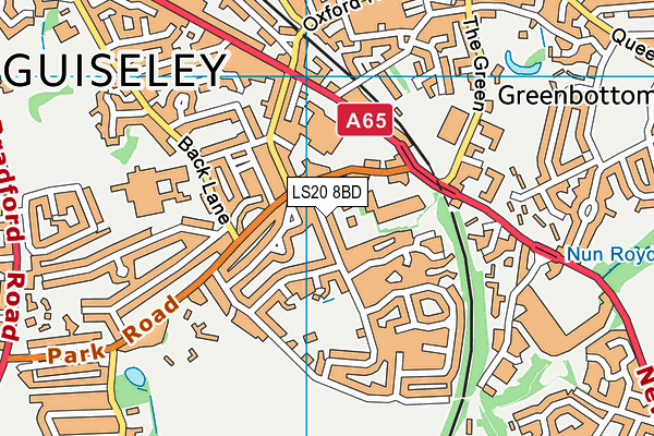 LS20 8BD map - OS VectorMap District (Ordnance Survey)