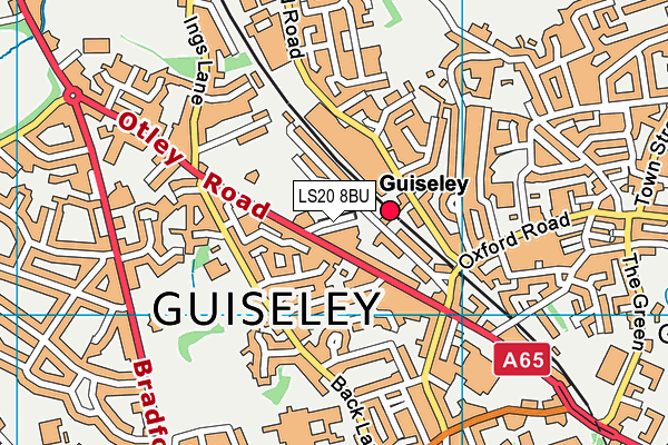 LS20 8BU map - OS VectorMap District (Ordnance Survey)