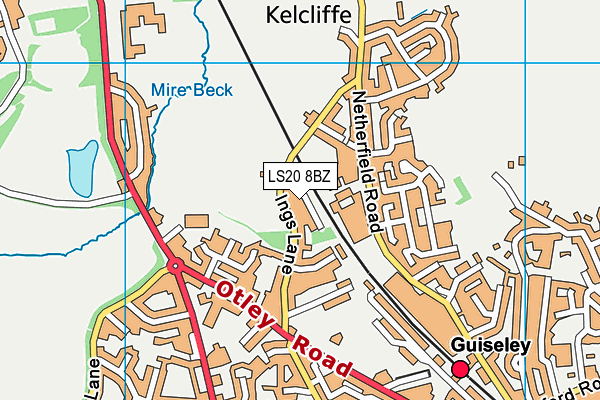 LS20 8BZ map - OS VectorMap District (Ordnance Survey)