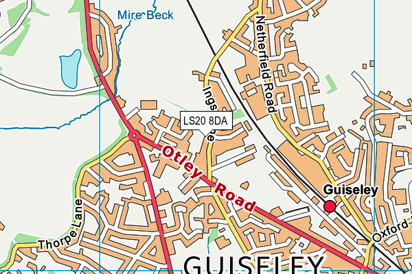 Map of GUISELEY BOWLING CLUB LIMITED at district scale