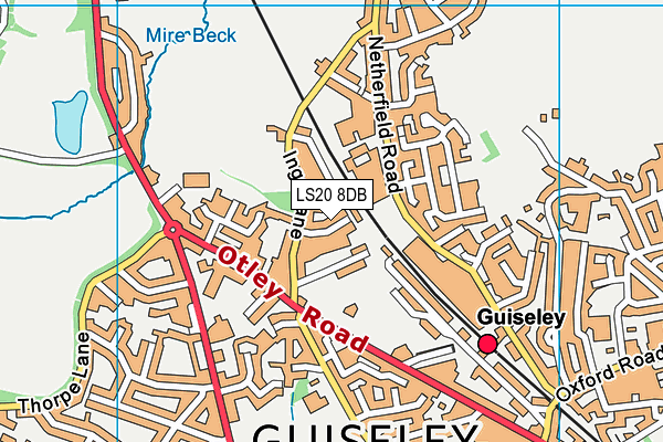 LS20 8DB map - OS VectorMap District (Ordnance Survey)