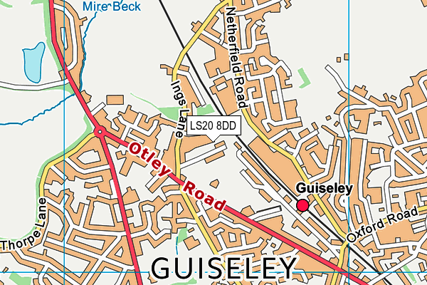 LS20 8DD map - OS VectorMap District (Ordnance Survey)