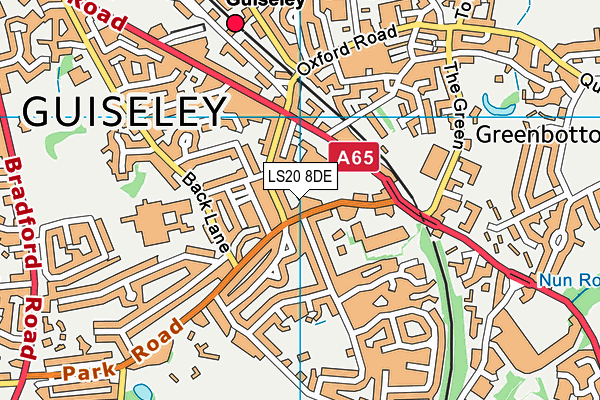 LS20 8DE map - OS VectorMap District (Ordnance Survey)