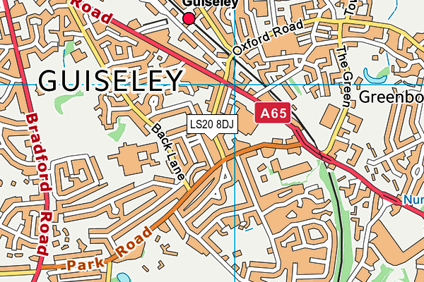 LS20 8DJ map - OS VectorMap District (Ordnance Survey)