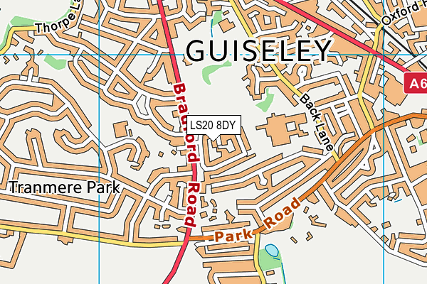 LS20 8DY map - OS VectorMap District (Ordnance Survey)