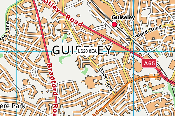 LS20 8EA map - OS VectorMap District (Ordnance Survey)