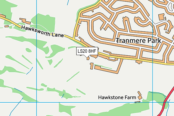 LS20 8HF map - OS VectorMap District (Ordnance Survey)