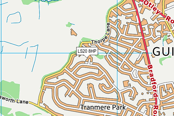 LS20 8HP map - OS VectorMap District (Ordnance Survey)