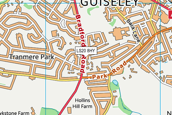 LS20 8HY map - OS VectorMap District (Ordnance Survey)