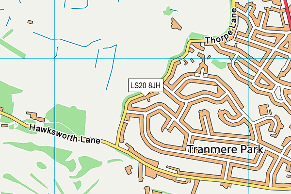 LS20 8JH map - OS VectorMap District (Ordnance Survey)