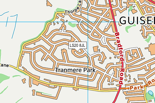 LS20 8JL map - OS VectorMap District (Ordnance Survey)