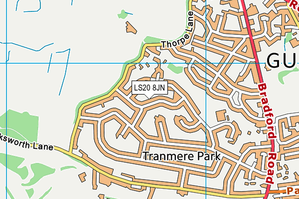 LS20 8JN map - OS VectorMap District (Ordnance Survey)