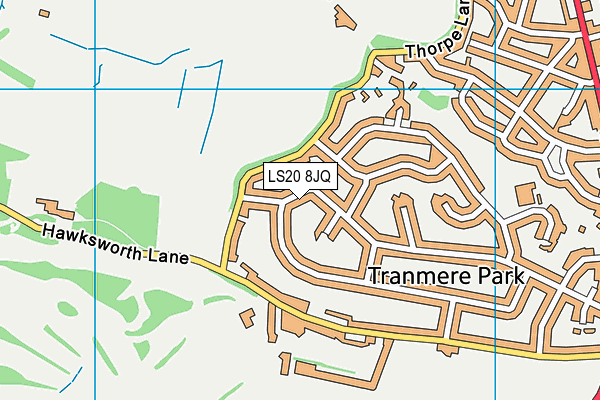LS20 8JQ map - OS VectorMap District (Ordnance Survey)