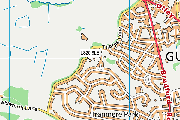 LS20 8LE map - OS VectorMap District (Ordnance Survey)