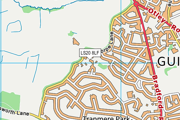 LS20 8LF map - OS VectorMap District (Ordnance Survey)