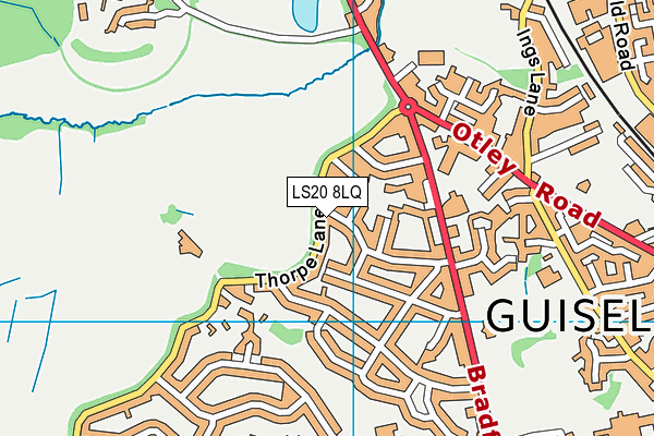 LS20 8LQ map - OS VectorMap District (Ordnance Survey)