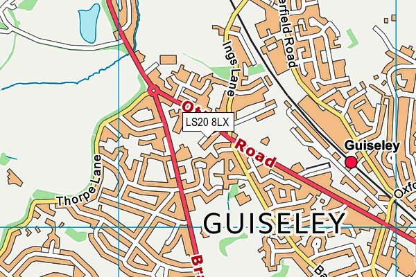 LS20 8LX map - OS VectorMap District (Ordnance Survey)