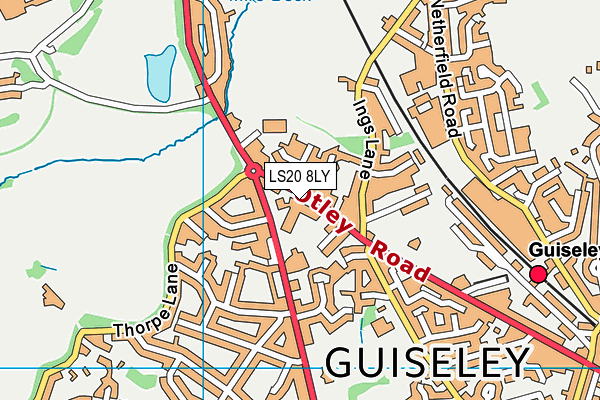 Nuffield Health (Guiseley) map (LS20 8LY) - OS VectorMap District (Ordnance Survey)
