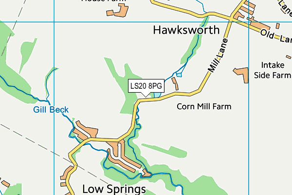 LS20 8PG map - OS VectorMap District (Ordnance Survey)