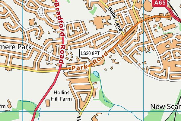 LS20 8PT map - OS VectorMap District (Ordnance Survey)