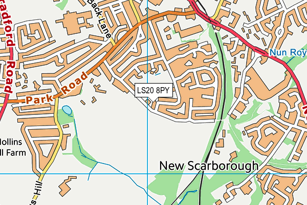 LS20 8PY map - OS VectorMap District (Ordnance Survey)