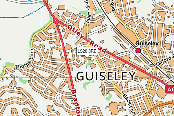 LS20 8PZ map - OS VectorMap District (Ordnance Survey)