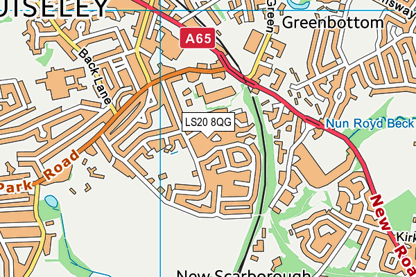 LS20 8QG map - OS VectorMap District (Ordnance Survey)