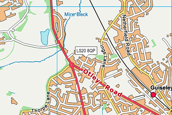 LS20 8QP map - OS VectorMap District (Ordnance Survey)