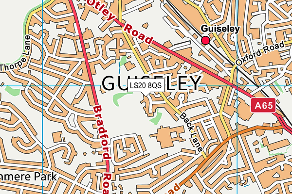 LS20 8QS map - OS VectorMap District (Ordnance Survey)