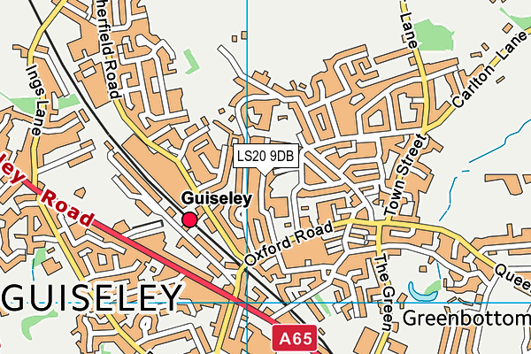 LS20 9DB map - OS VectorMap District (Ordnance Survey)