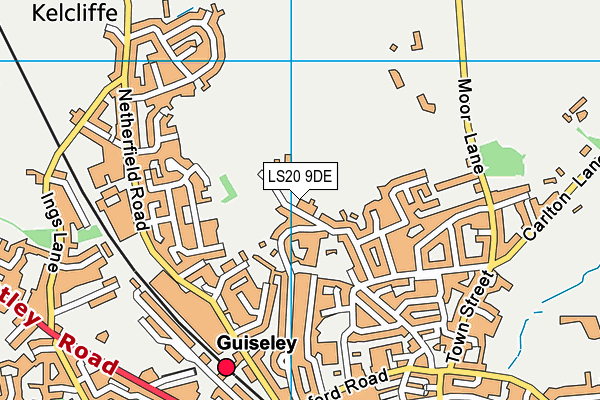 LS20 9DE map - OS VectorMap District (Ordnance Survey)