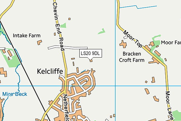 LS20 9DL map - OS VectorMap District (Ordnance Survey)