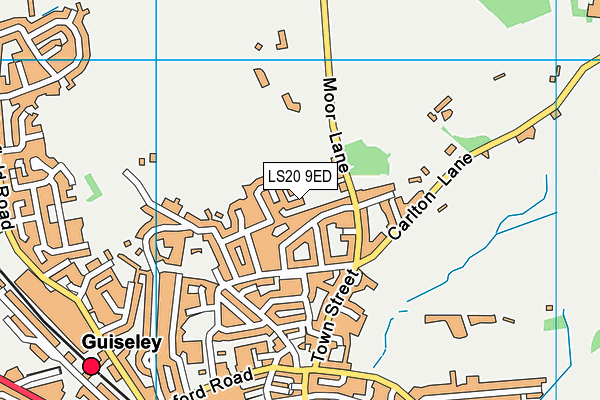 LS20 9ED map - OS VectorMap District (Ordnance Survey)