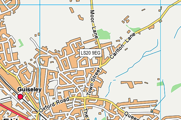 LS20 9EG map - OS VectorMap District (Ordnance Survey)